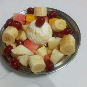 Fruit Salad with Ice cream